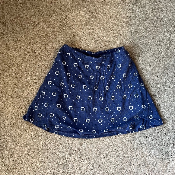 Toad & Co Blue Flower Print Skirt with Shorts Size S - Picture 1 of 3